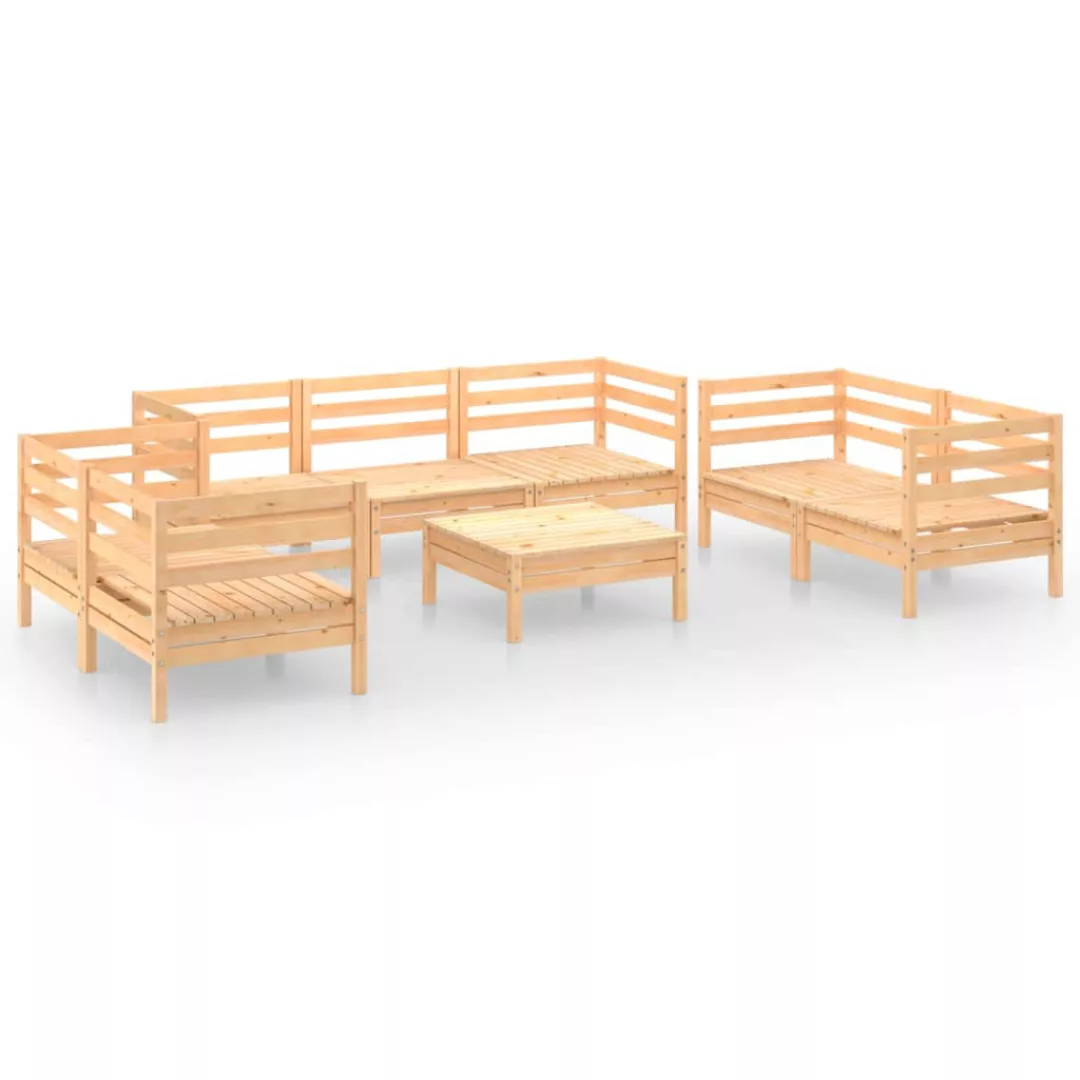 8-tlg. Garten-lounge-set Massivholz Kiefer günstig online kaufen