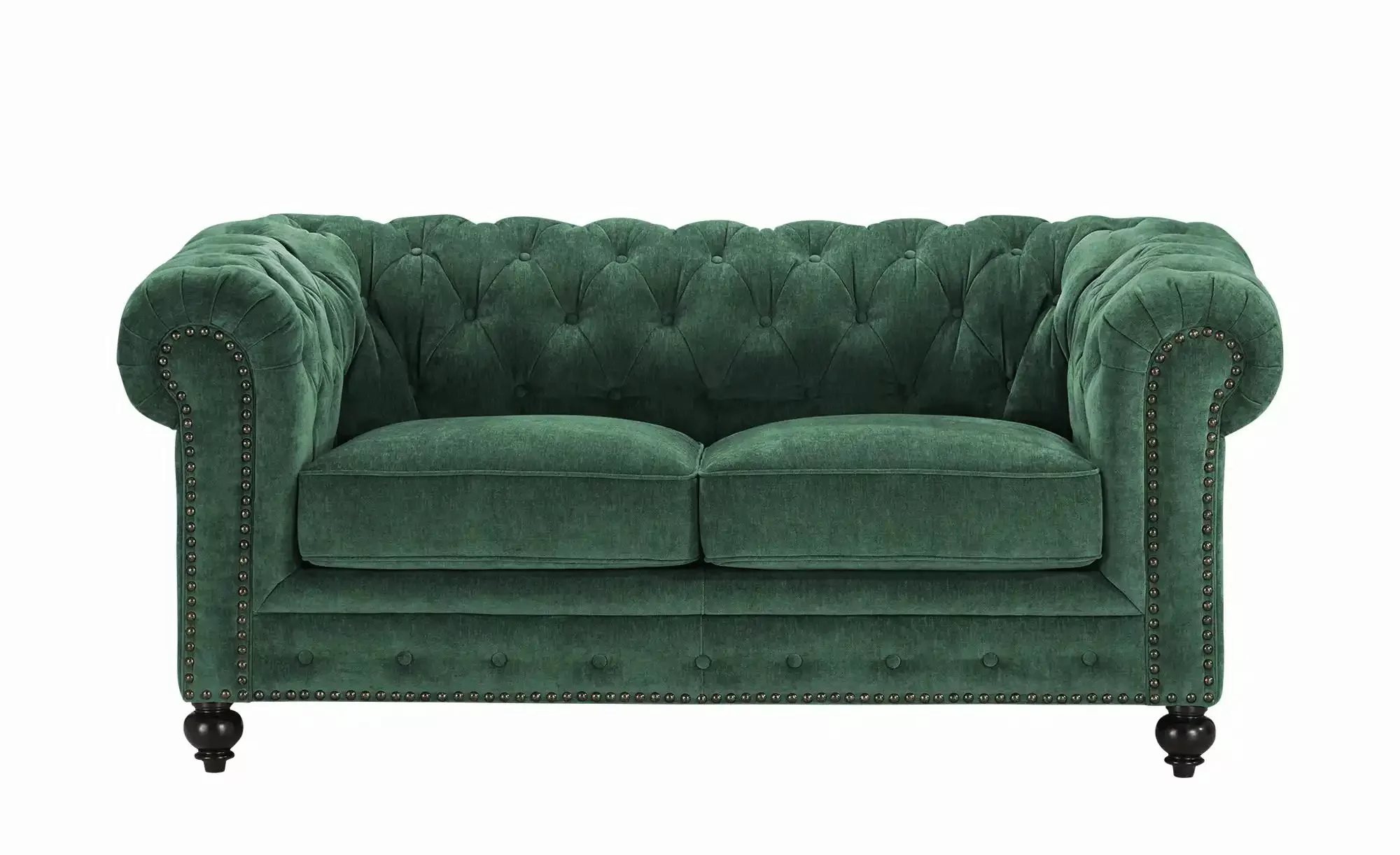 uno Einzelsofa  Chesterfield Stoff ¦ grün ¦ Maße (cm): B: 183 H: 80 T: 100. günstig online kaufen