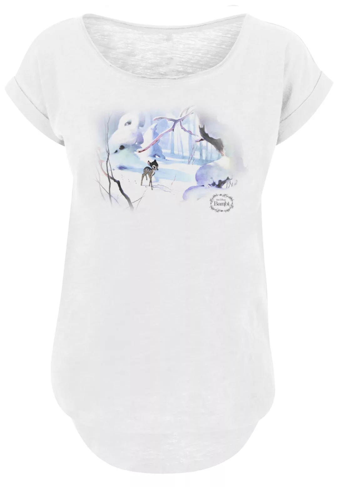 F4NT4STIC T-Shirt "Long Cut T Shirt Disney Bambi Snow", Damen,Premium Merch günstig online kaufen