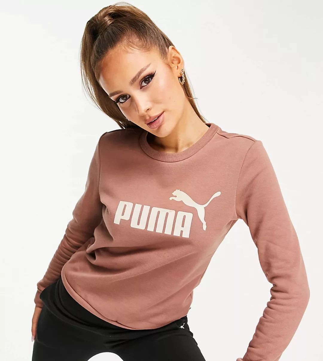 Puma – Essentials – Sweatshirt in Braun mit Logo günstig online kaufen