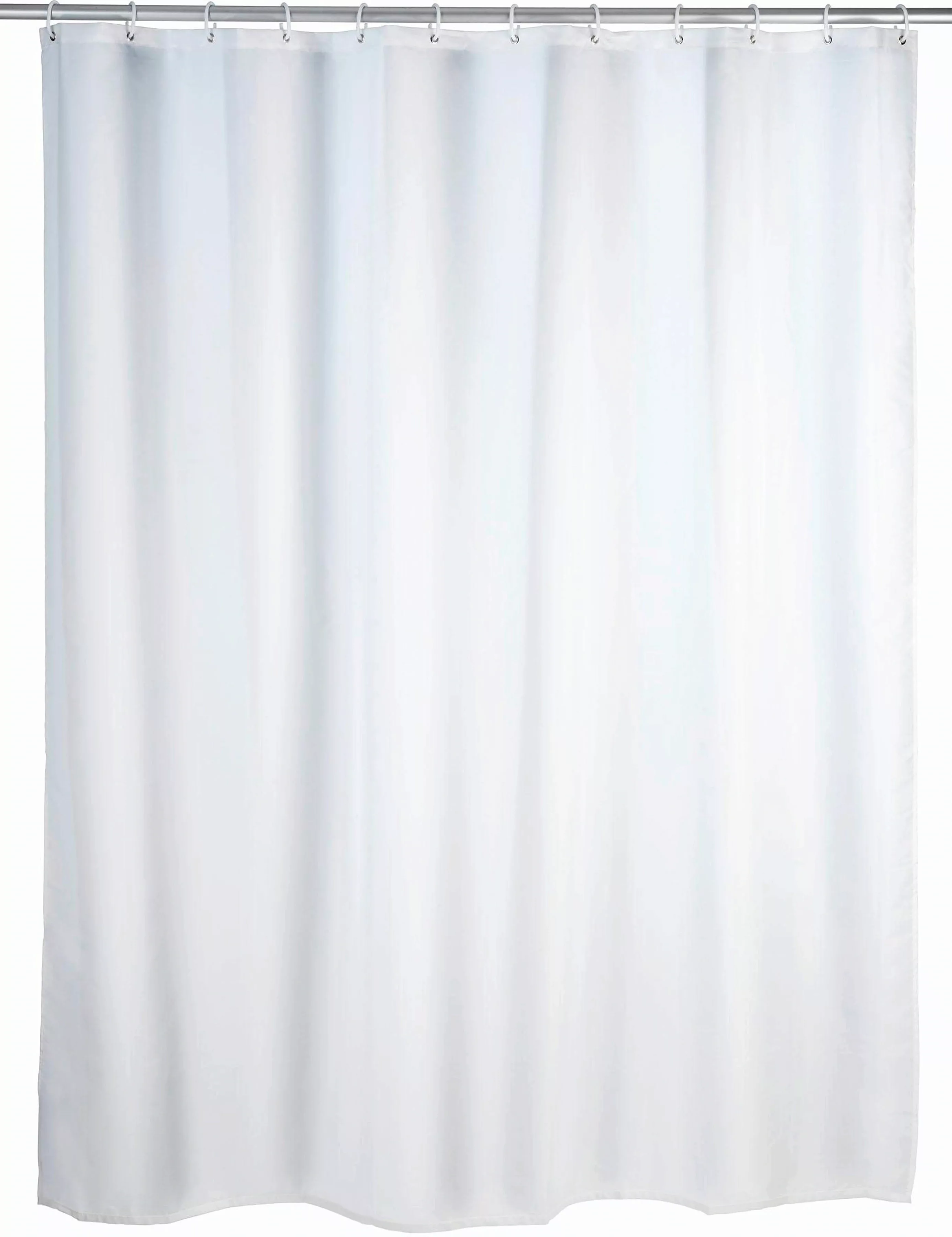 WENKO Duschvorhang "Uni White", Höhe 200 cm, Polyester, waschbar günstig online kaufen