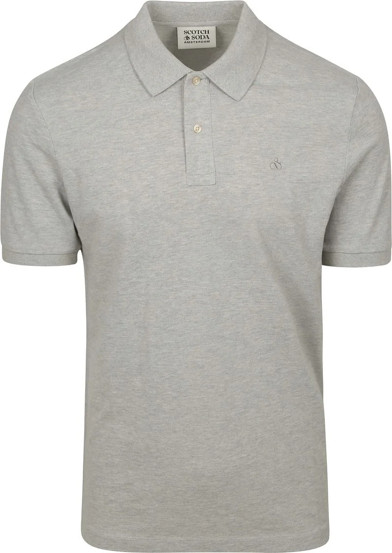 Scotch And Soda Core Piqué Poloshirt Grau - Größe L günstig online kaufen