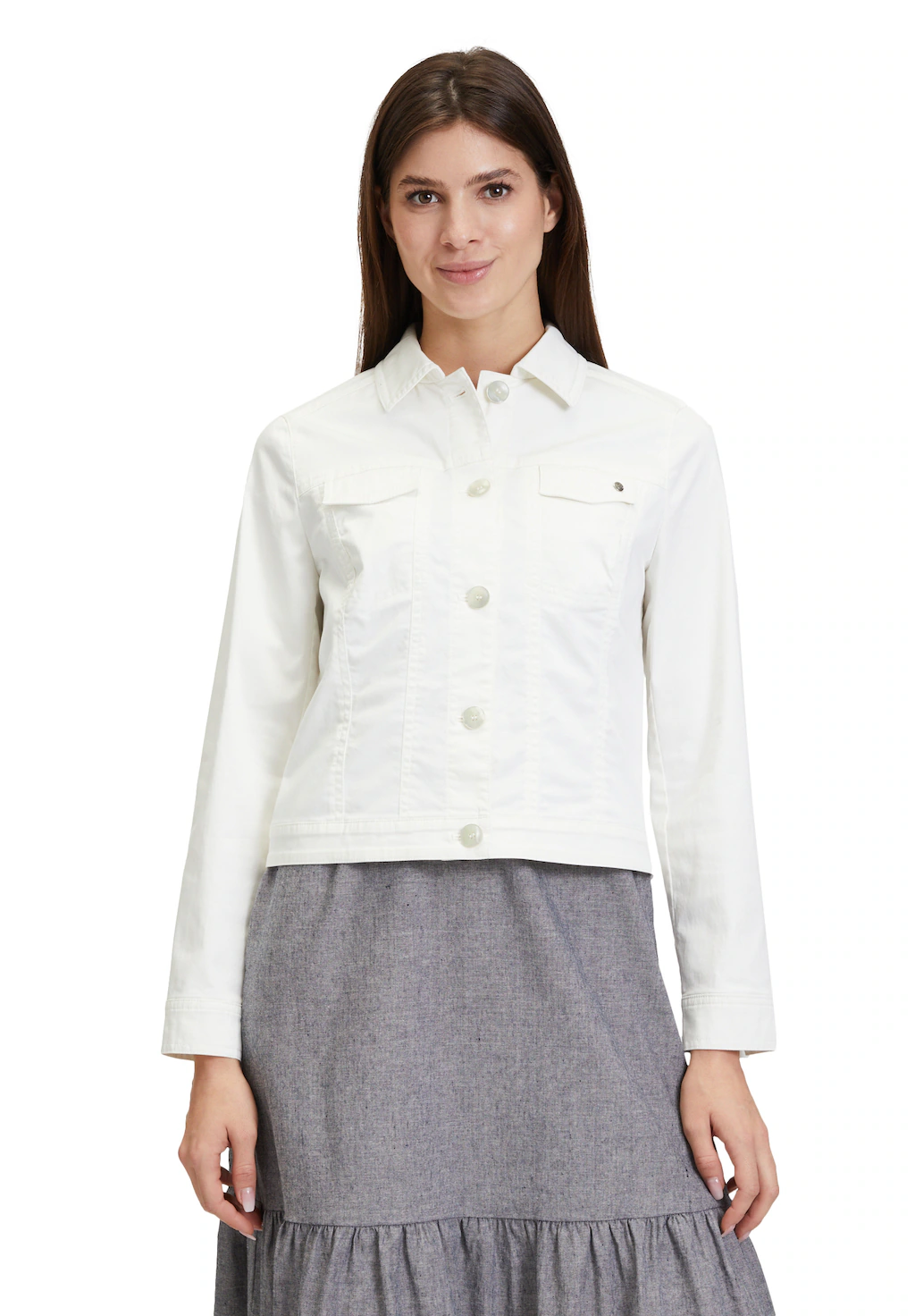 Betty&Co Jackenblazer "Betty & Co Damen Jeansjacke mit Kragen", Taschen günstig online kaufen