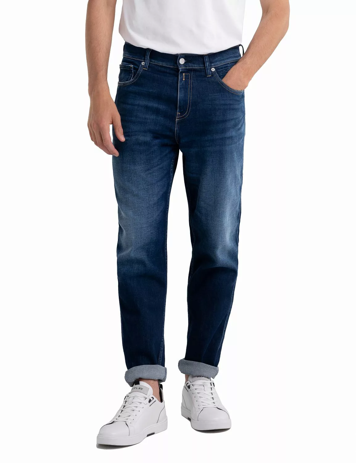 Replay Herren Jeans SANDOT - Relaxed Tapered Fit - Blau - Dark Blue Denim günstig online kaufen