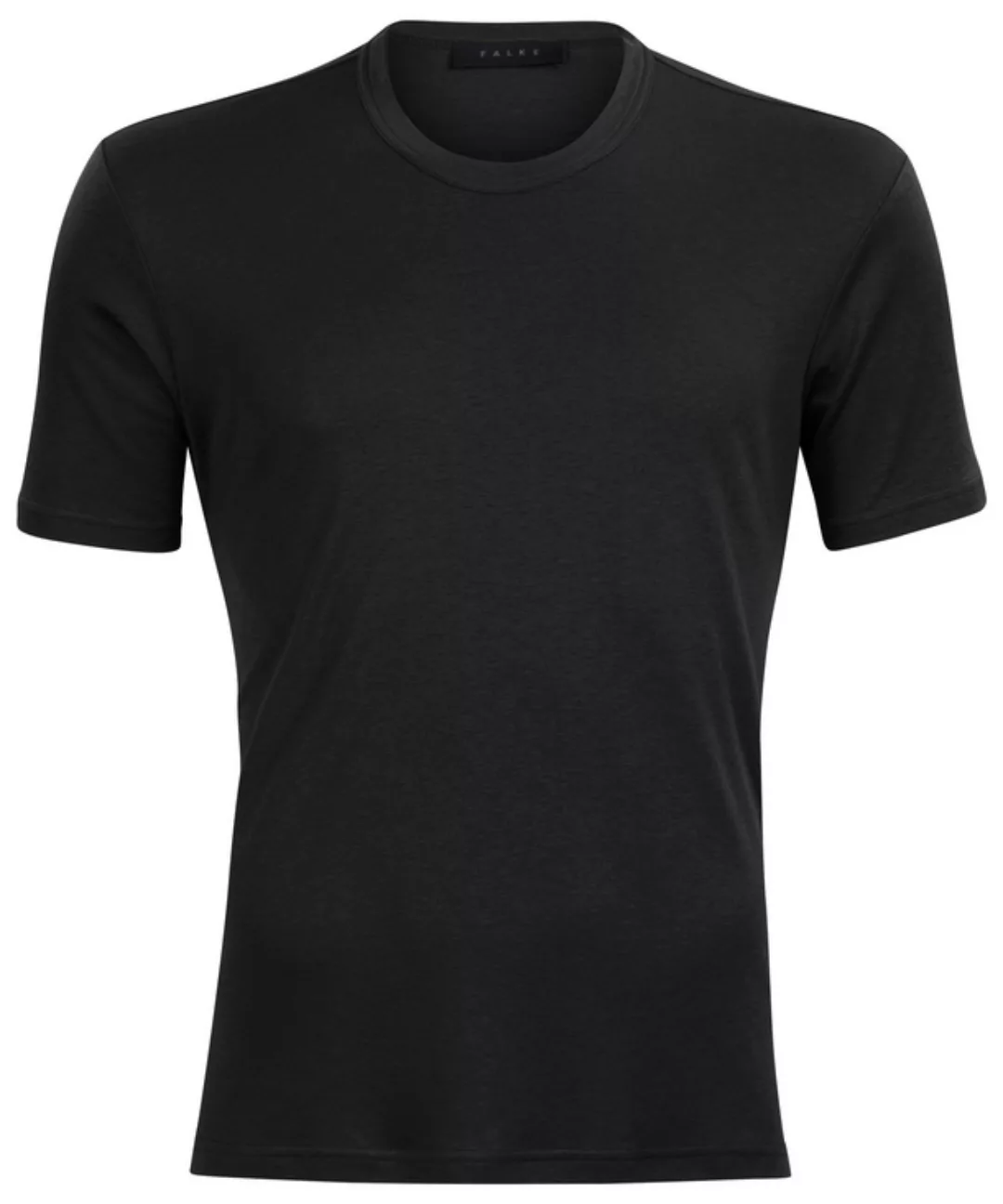 FALKE Herren T-Shirt Rundhals, S, Schwarz, Uni, Baumwolle, 1160280-30000200 günstig online kaufen