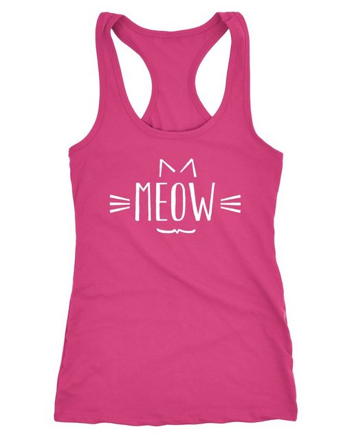 MoonWorks Tanktop Damen Tanktop Katze Meow Miau Cat Racerback günstig online kaufen