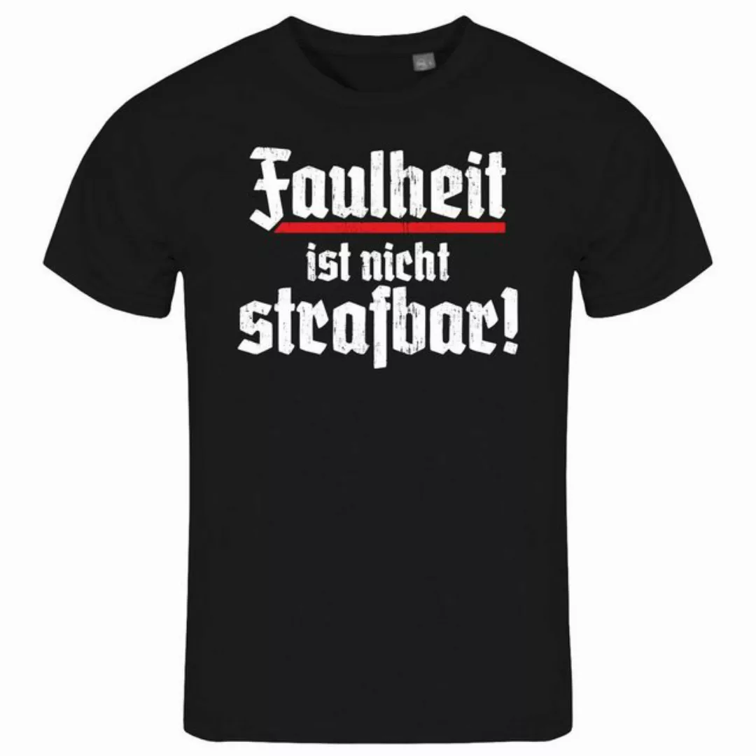 deinshirt Print-Shirt Herren T-Shirt Faulheit ist nicht strafbar Funshirt m günstig online kaufen