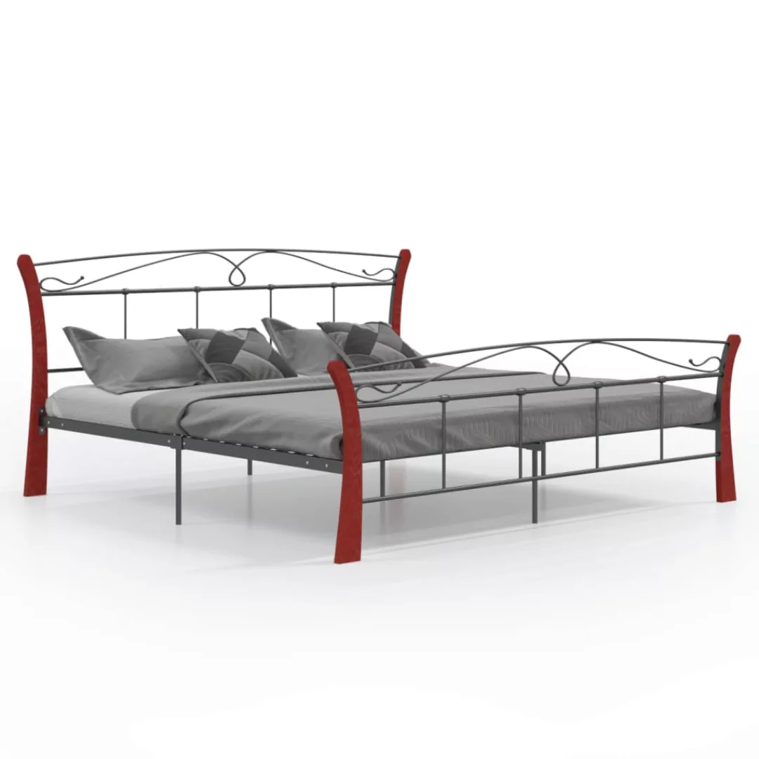 Bett Schwarz Metall 200x200 Cm günstig online kaufen