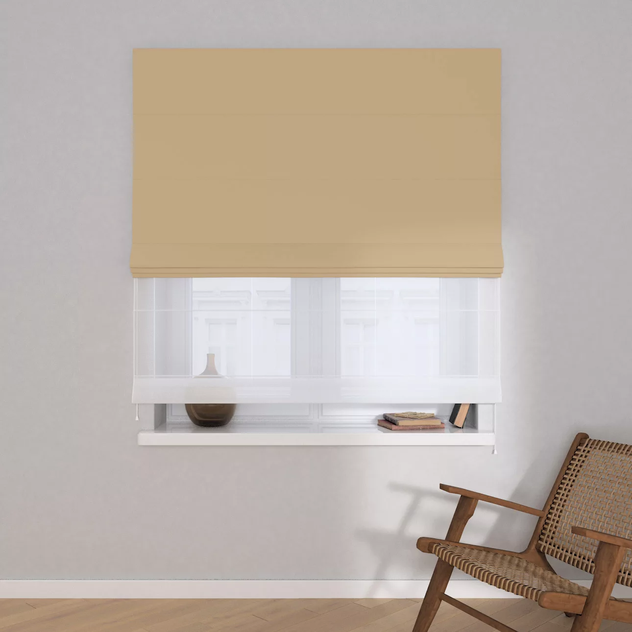 Dekoria Doppelraffrollo Duo, golden, 110 x 150 cm günstig online kaufen