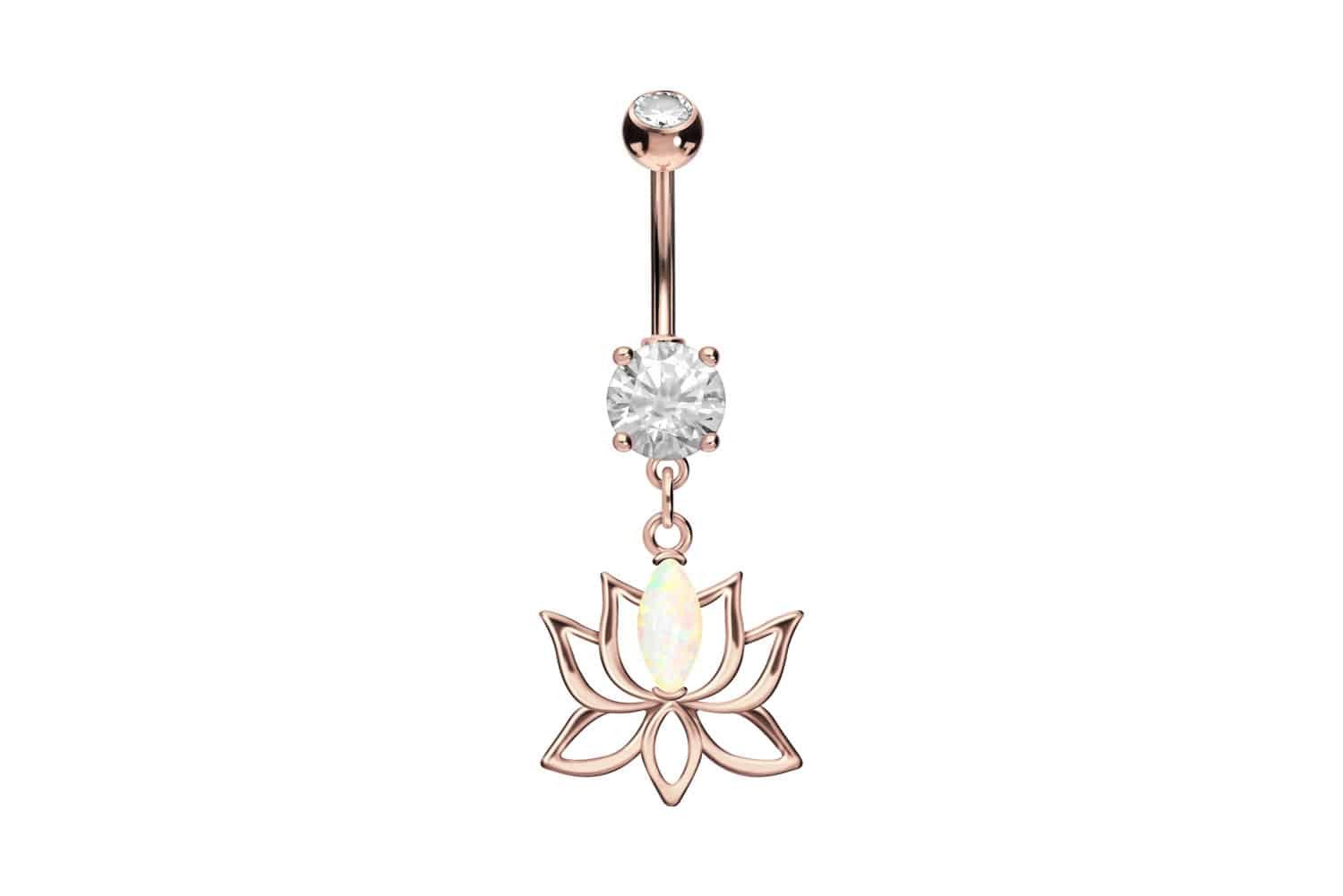 PIERCINGLINE Bauchnabelpiercing Chirurgenstahl Bananabell LOTUSBLÜTE + günstig online kaufen