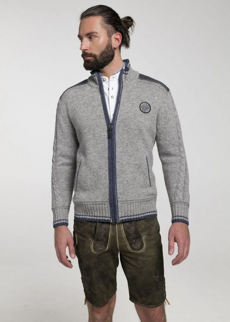 Spieth & Wensky Strickjacke Betzbach mit Hirschkopfstickerei auf der Brust günstig online kaufen