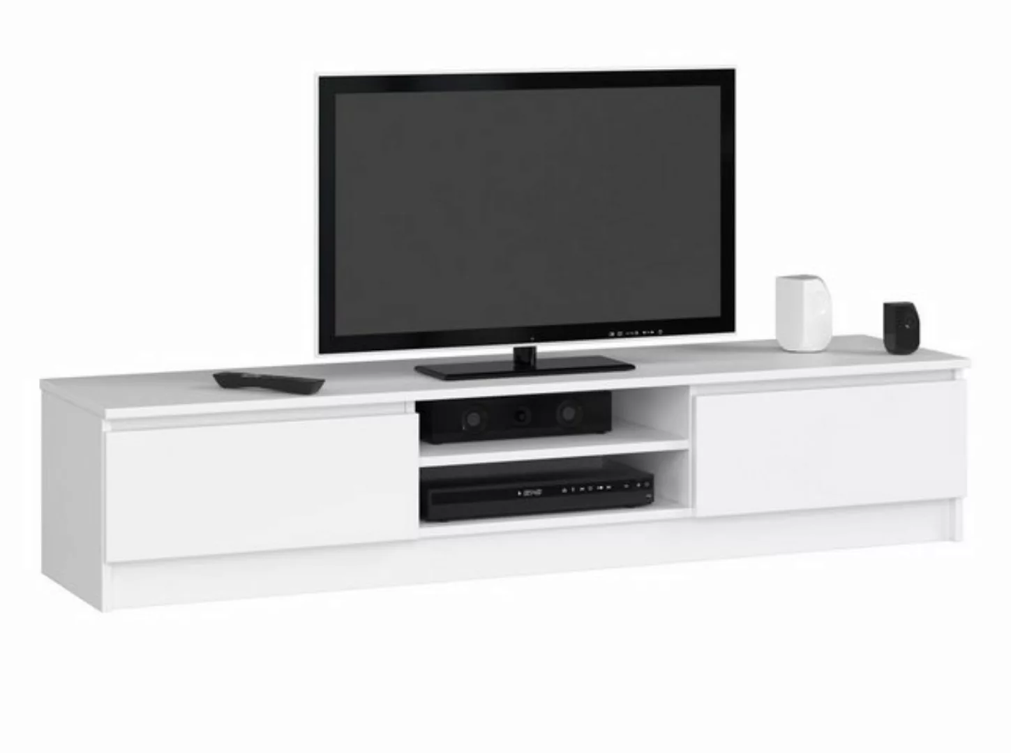 Home Collective TV-Schrank 160cm breit mit zwei Türen und zwei offenen Rega günstig online kaufen