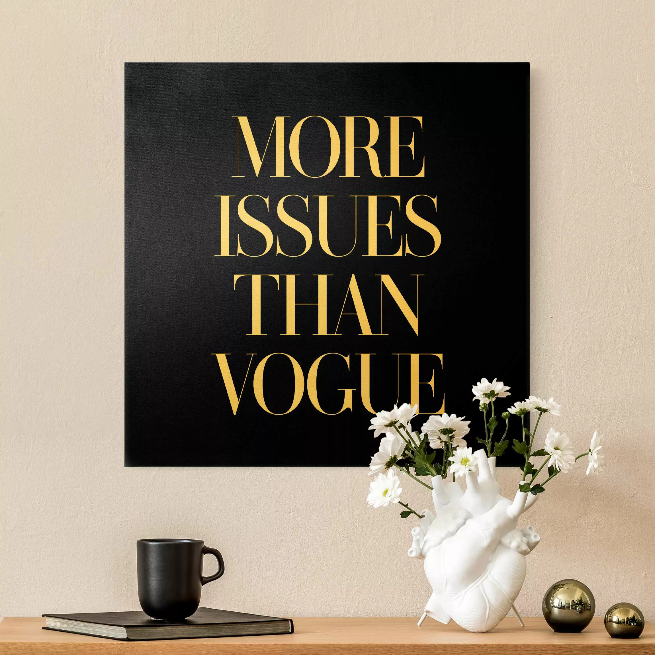 Leinwandbild Gold More issues than Vogue günstig online kaufen