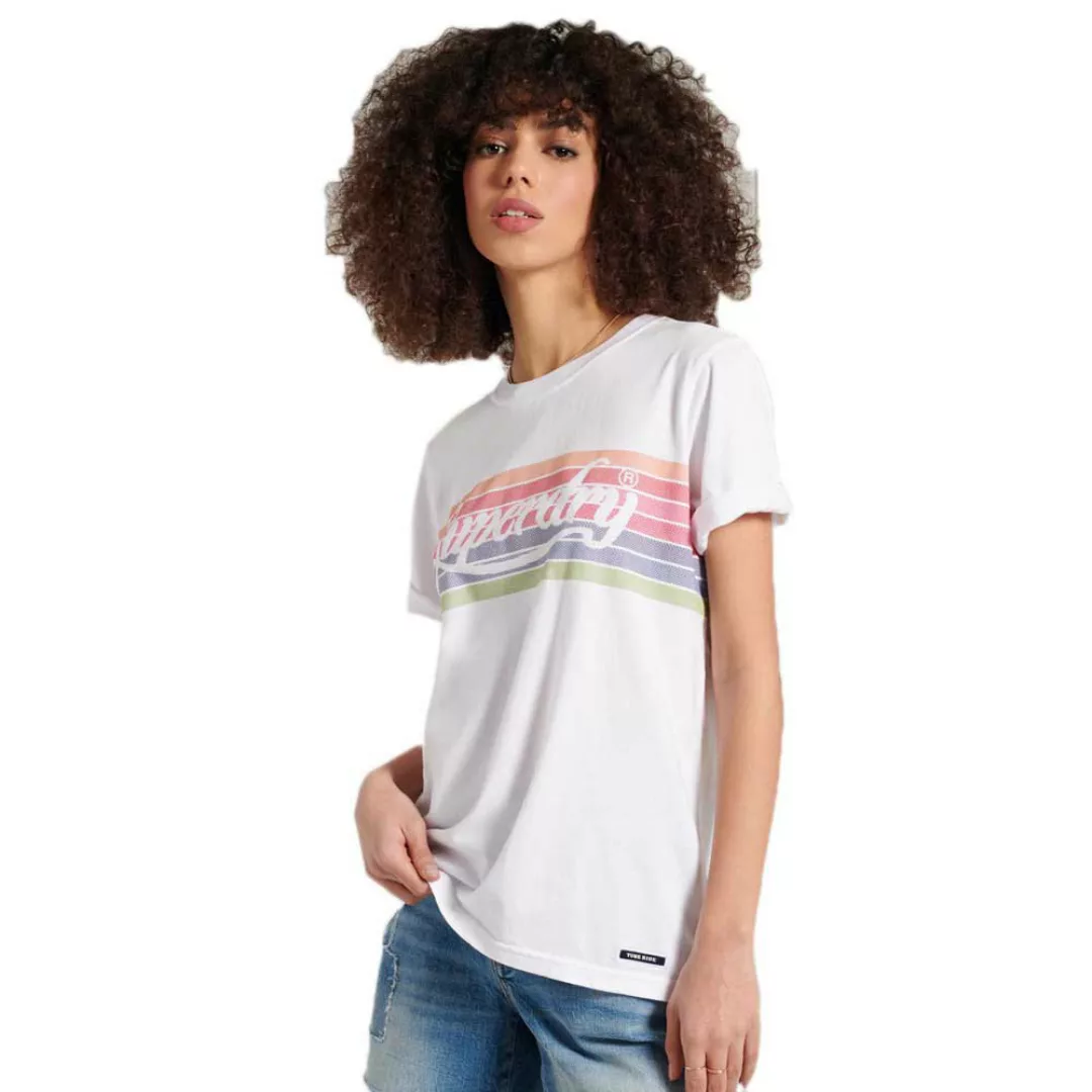 Superdry Pl Rainbow Kurzarm T-shirt L Optic günstig online kaufen