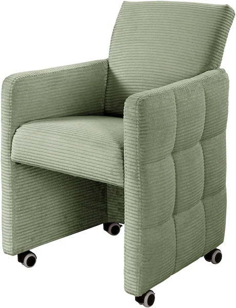exxpo - sofa fashion Esszimmersessel "Barista, Loungesessel auf Rollen mit günstig online kaufen