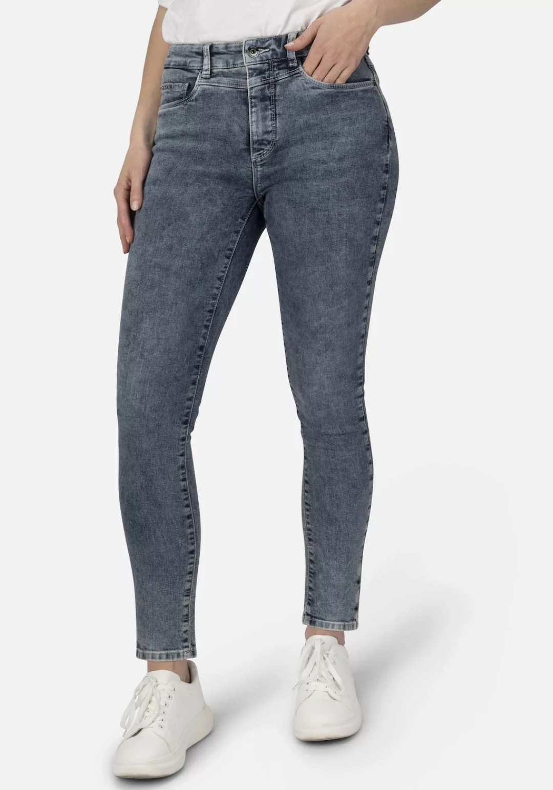 STOOKER WOMEN 5-Pocket-Jeans "Rio bluegrey Skinny Fit", Skinny Fit Casual C günstig online kaufen