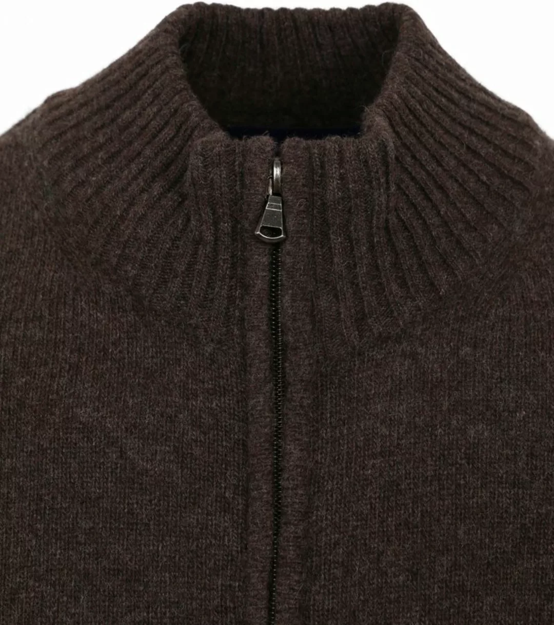 Suitable Strickjacke Wool Blend Bruin - Größe XL günstig online kaufen