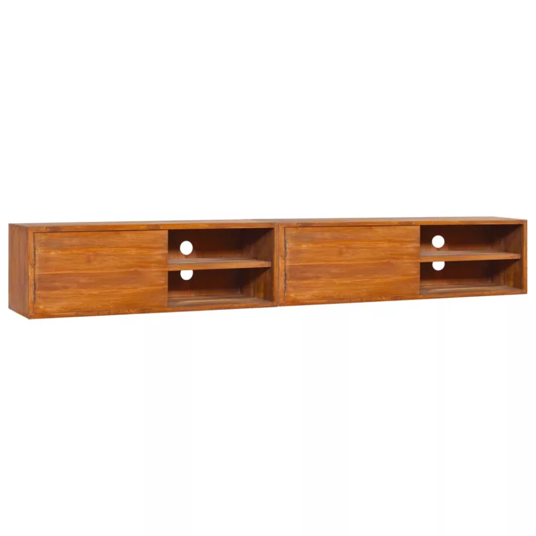 Wand-tv-schrank 180x30x30 Cm Teak Massivholz günstig online kaufen