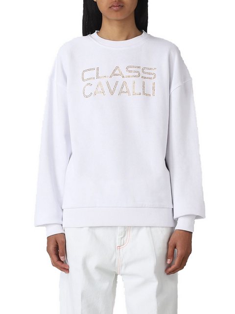 Cavalli Class Sweatshirt Cavalli Class Sweatshirt weiß Damen günstig online kaufen