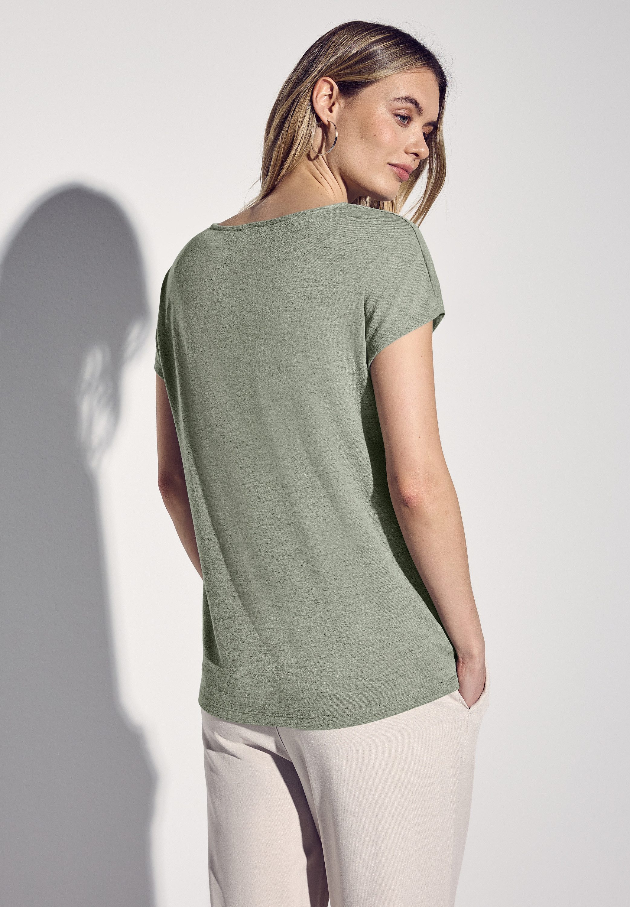 STREET ONE Shirttop mit seitlichen Schlitzen günstig online kaufen