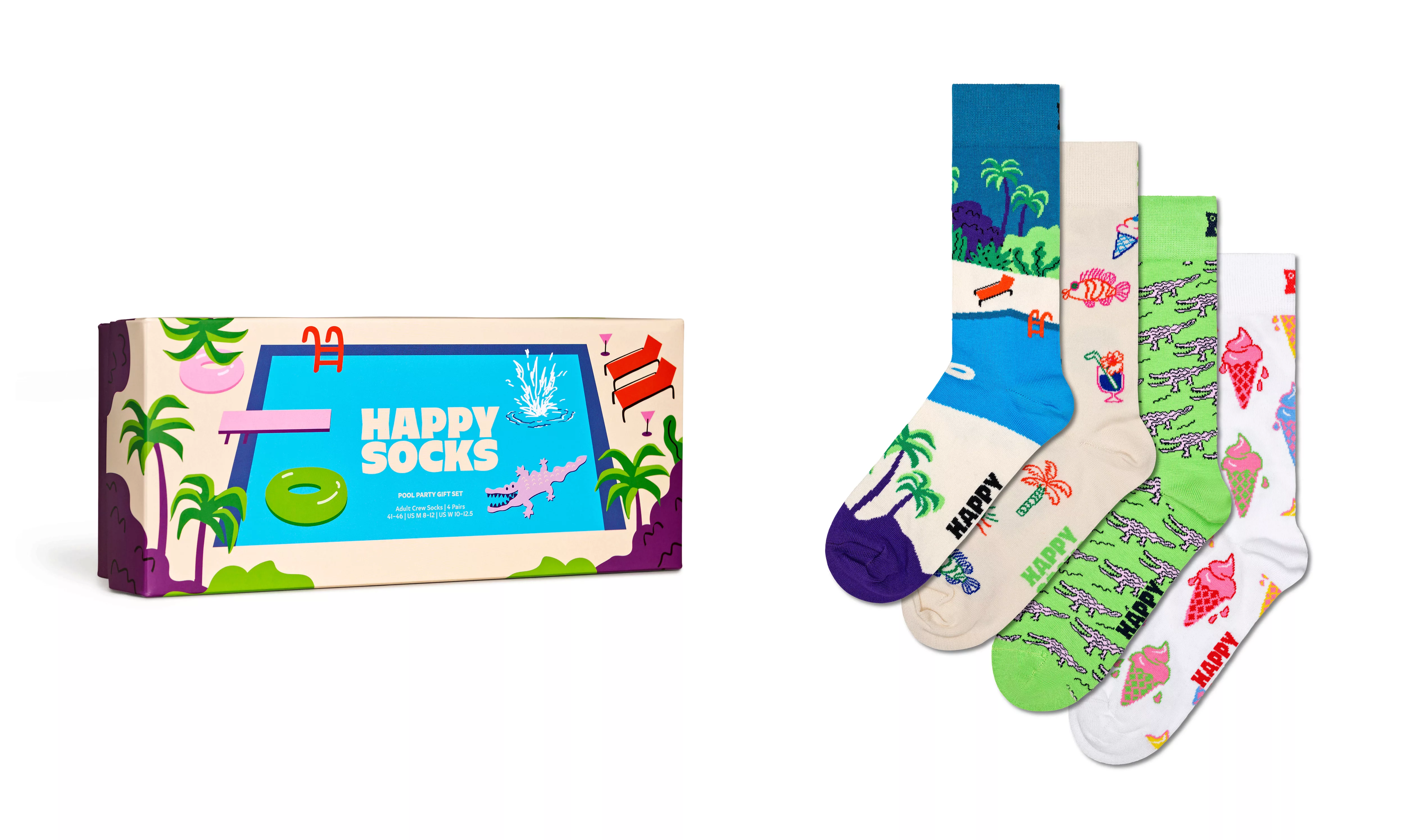 Happy Socks Socken, (4er Pack), Pool Party Gift Set günstig online kaufen