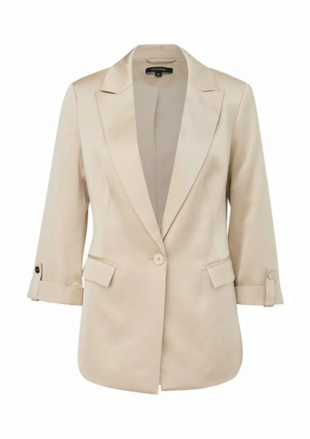 Comma Blusenblazer Satinierter Blazer mit 3/4-Ärmel günstig online kaufen