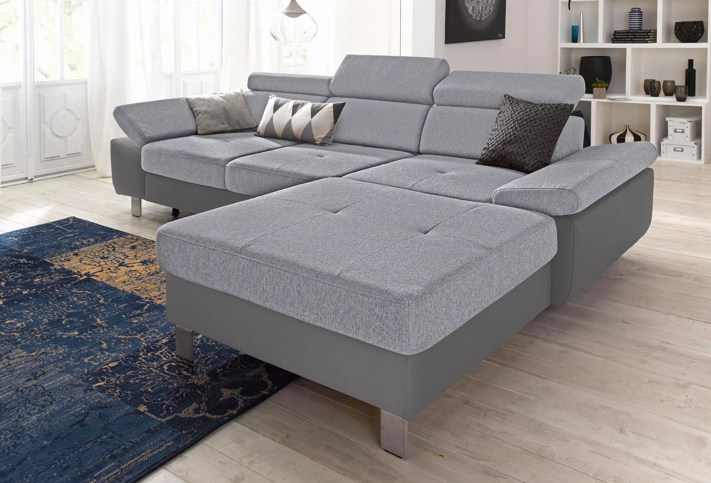 exxpo - sofa fashion Ecksofa Locarno, hochwertiger Sitzkomfort, bequeme Arm günstig online kaufen