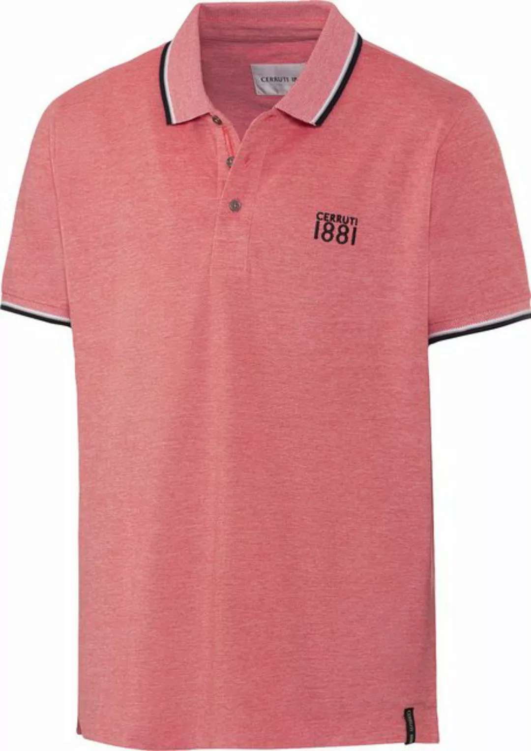 Cerruti 1881 Poloshirt aus hochwertigem Baumwoll-Piqué in Melé-Optik günstig online kaufen