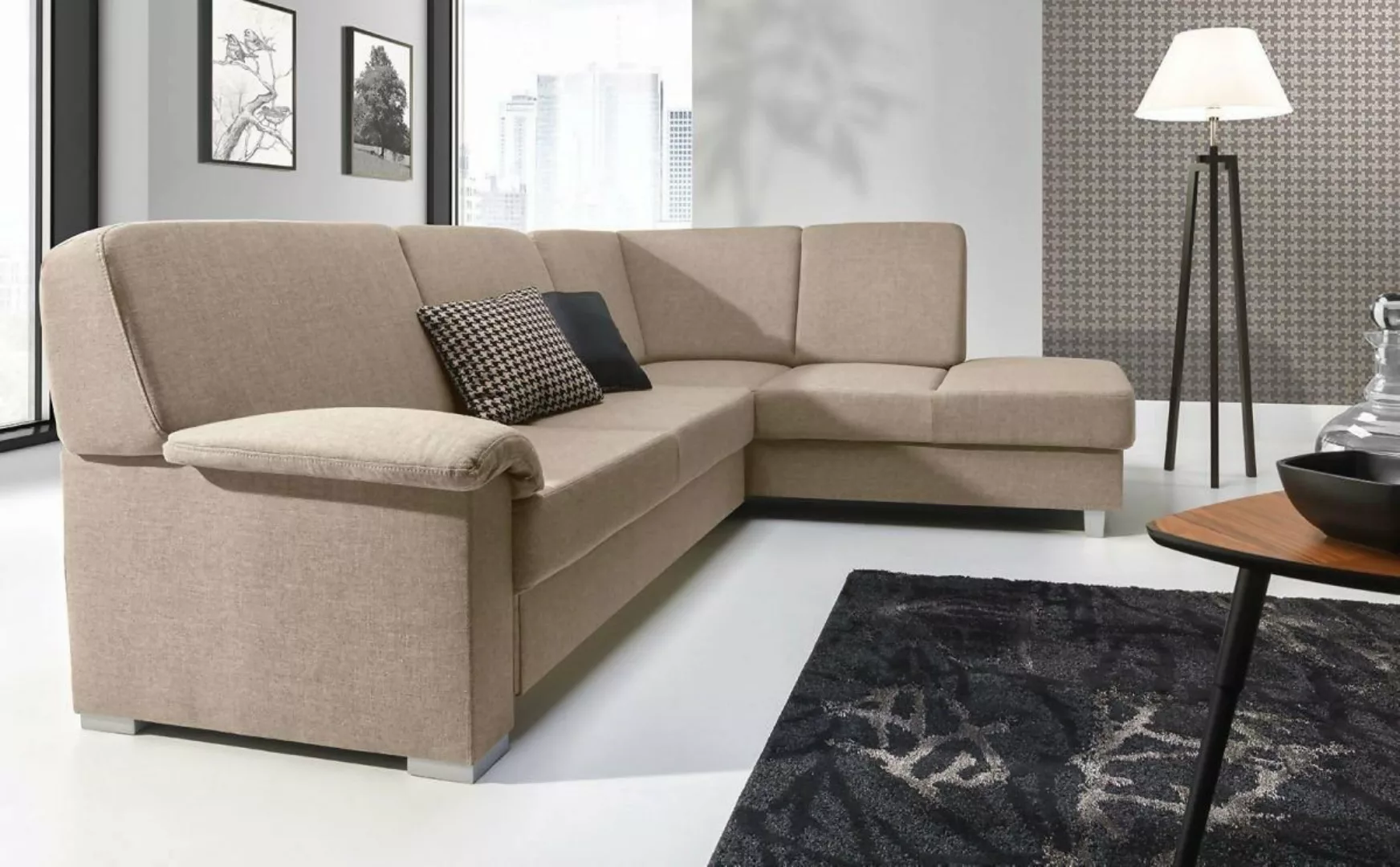 JVmoebel Ecksofa Beiges Ecksofa Luxus Wohnlandschaft Polstermöbel Couch Sti günstig online kaufen