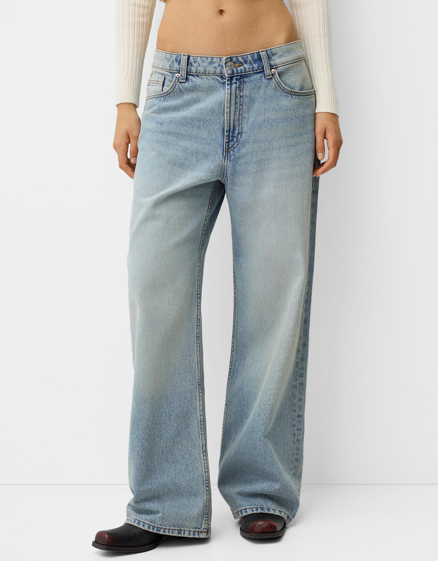 Bershka Jeans Im Baggy-Hosen-Fit Damen 38 Hellblau günstig online kaufen