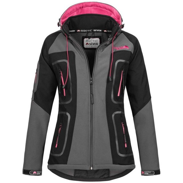 Arctic Seven Softshelljacke AS-181 funktionale Outdoorjacke mit abnehmbarer günstig online kaufen