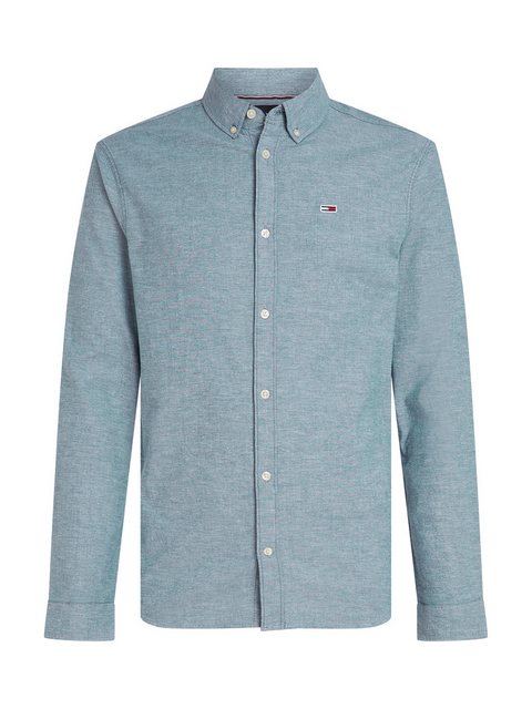 Tommy Jeans Langarmhemd TJM Slim Stretch Oxford Shirt mit Flaglabel auf der günstig online kaufen