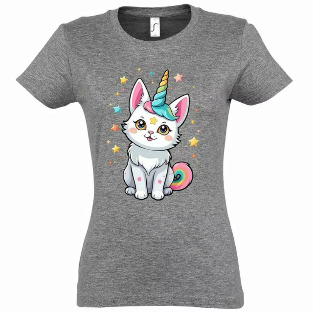 Youth Designz Print-Shirt Katze Einhorn Damen T-Shirt mit modischem Frontpr günstig online kaufen