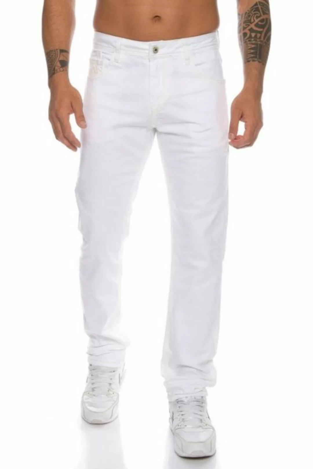 Cipo & Baxx Slim-fit-Jeans Herren Jeans Hose im casual Look mit dezenten di günstig online kaufen
