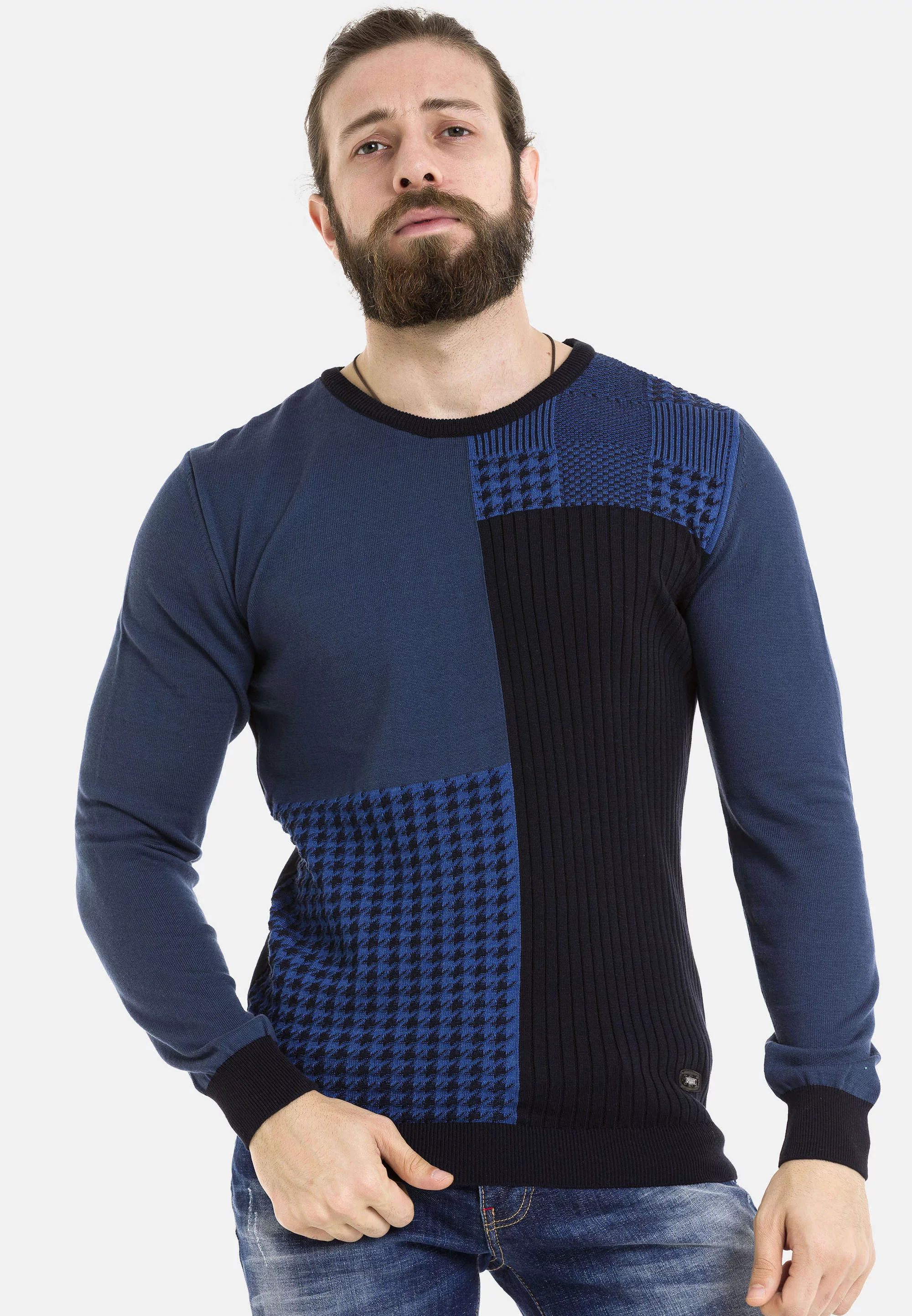 Cipo & Baxx Strickpullover, mit modischem Strick-Look günstig online kaufen