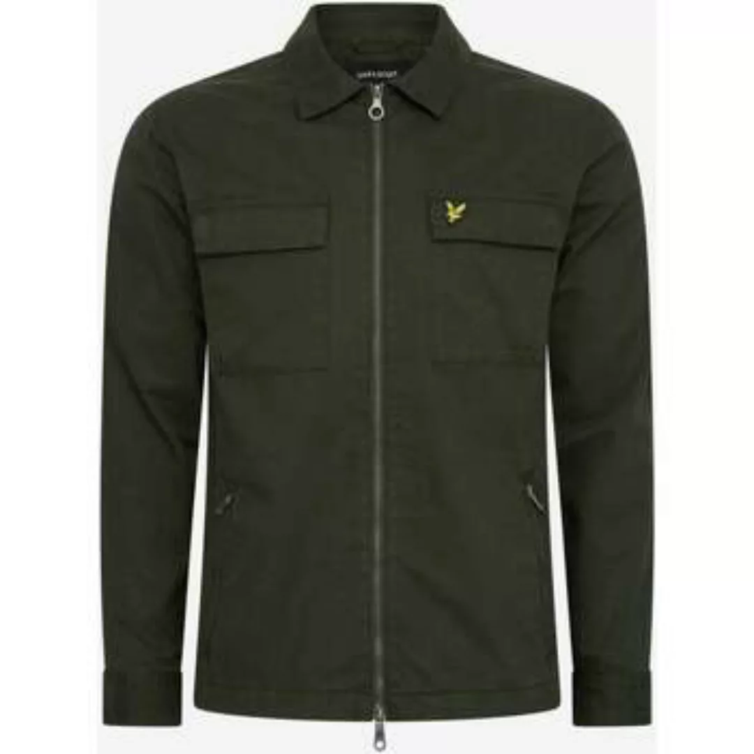 Lyle & Scott  Hemdbluse Overshirt aus Baumwolltwill – Bergmoos günstig online kaufen