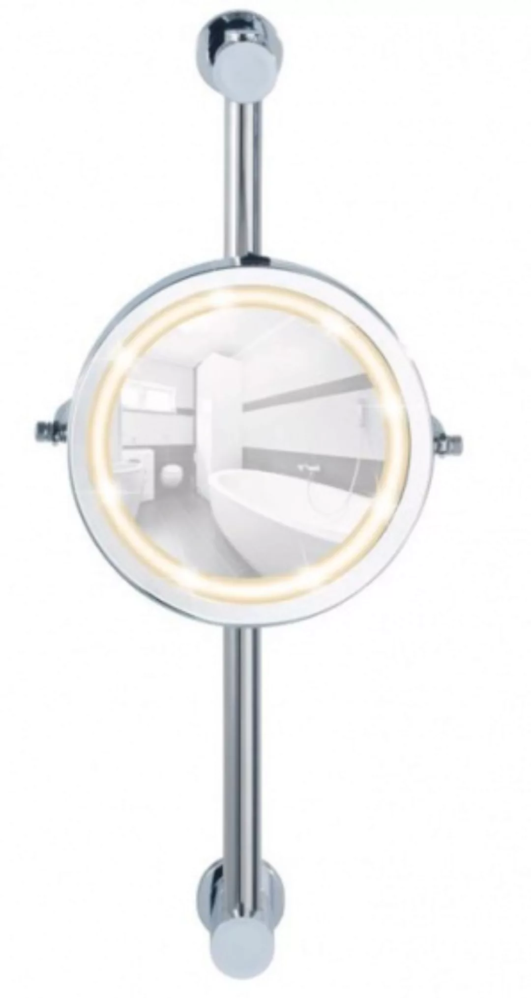 WENKO Power-Loc® LED Wandspiegel Carpi, Befestigen ohne bohren silber günstig online kaufen