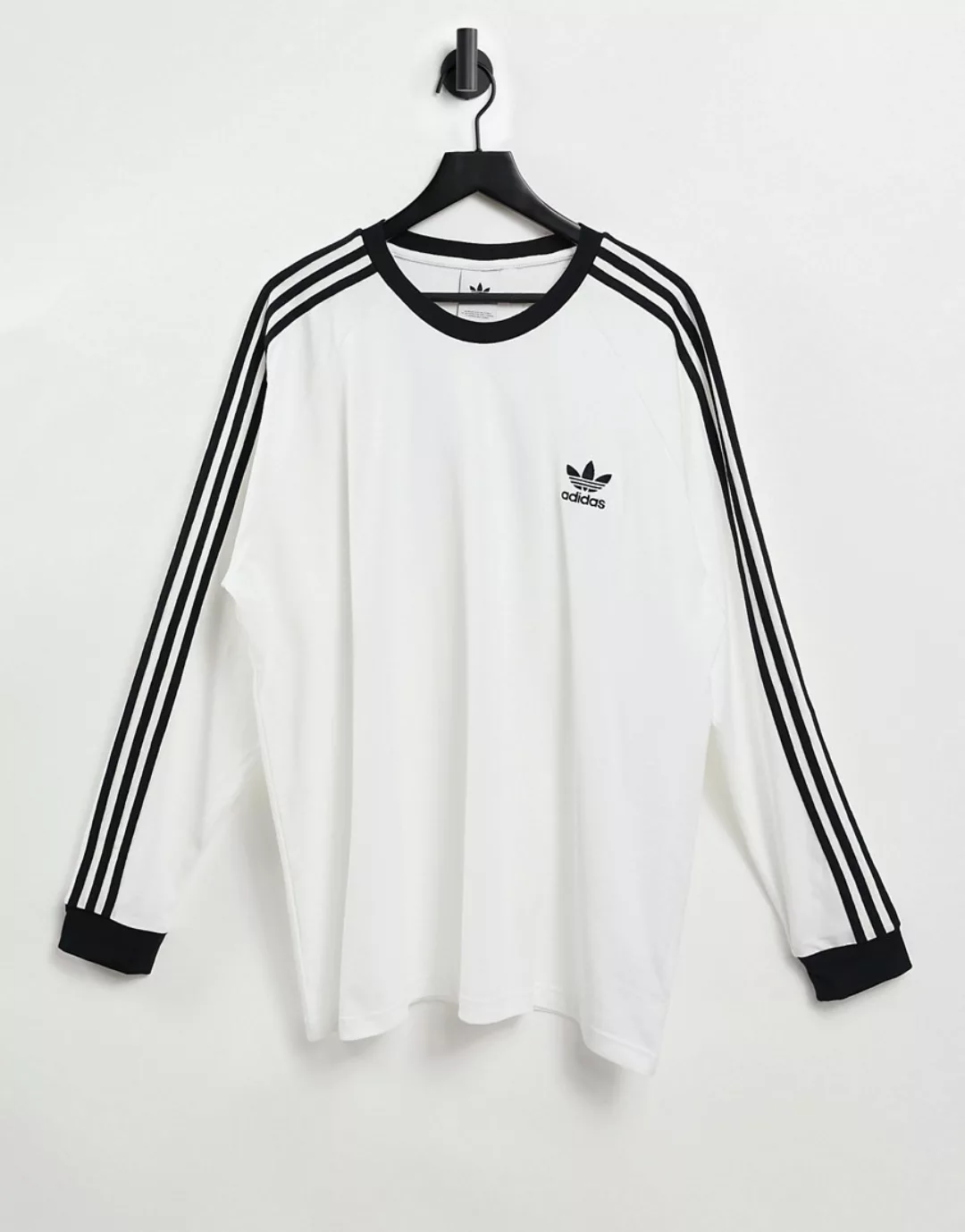 Adidas Originals Adicolor 3 Stripes Langarm-t-shirt 2XL White günstig online kaufen