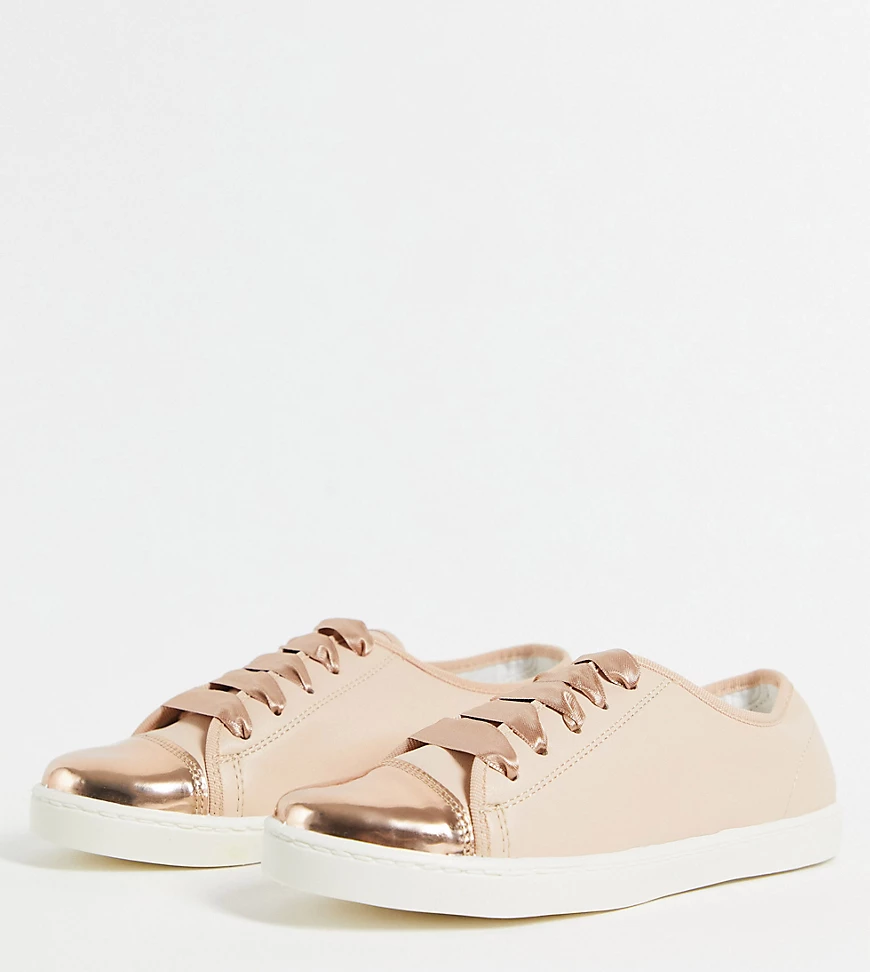 Simply Be Wide Fit – Sneaker in Beige-Neutral günstig online kaufen