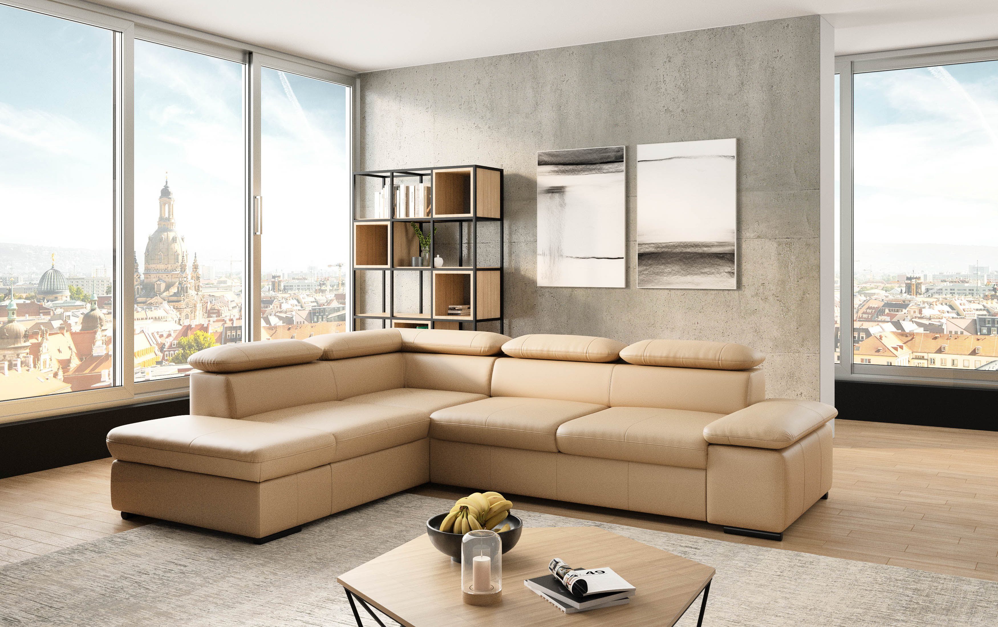 sit&more Ecksofa "Alcudia L-Form", mit Armteilverstellung, optional Kopftei günstig online kaufen