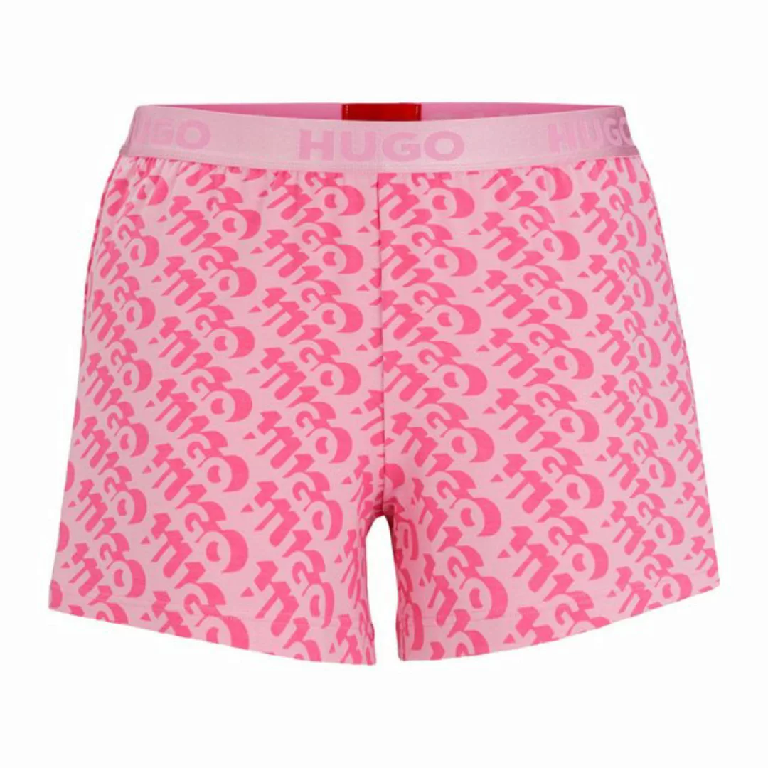 HUGO Pyjamashorts Unite Shorts Printed mit sichtbarem Bund mit Marken-Logos günstig online kaufen