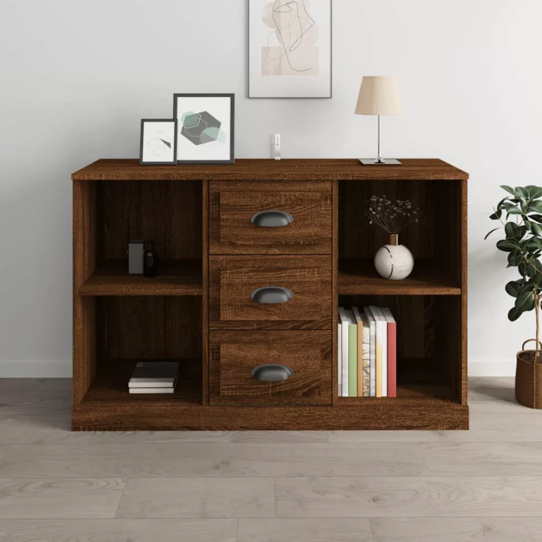 Vidaxl Sideboard Braun Eichen-optik 104,5x35,5x67,5 Cm Holzwerkstoff günstig online kaufen