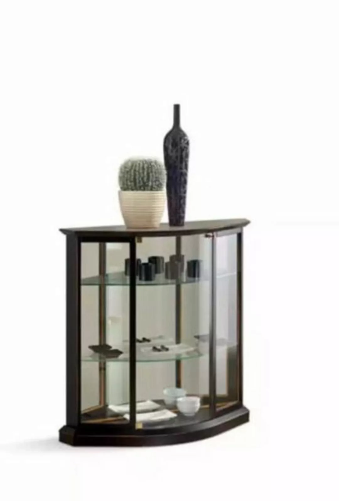 JVmoebel Vitrine Klassische Vitrine Glasschrank Braun Vitrinenschrank Neu ( günstig online kaufen