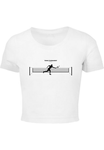 Merchcode T-Shirt Merchcode Damen Ladies Tennis Round 1 Cropped Tee (1-tlg) günstig online kaufen