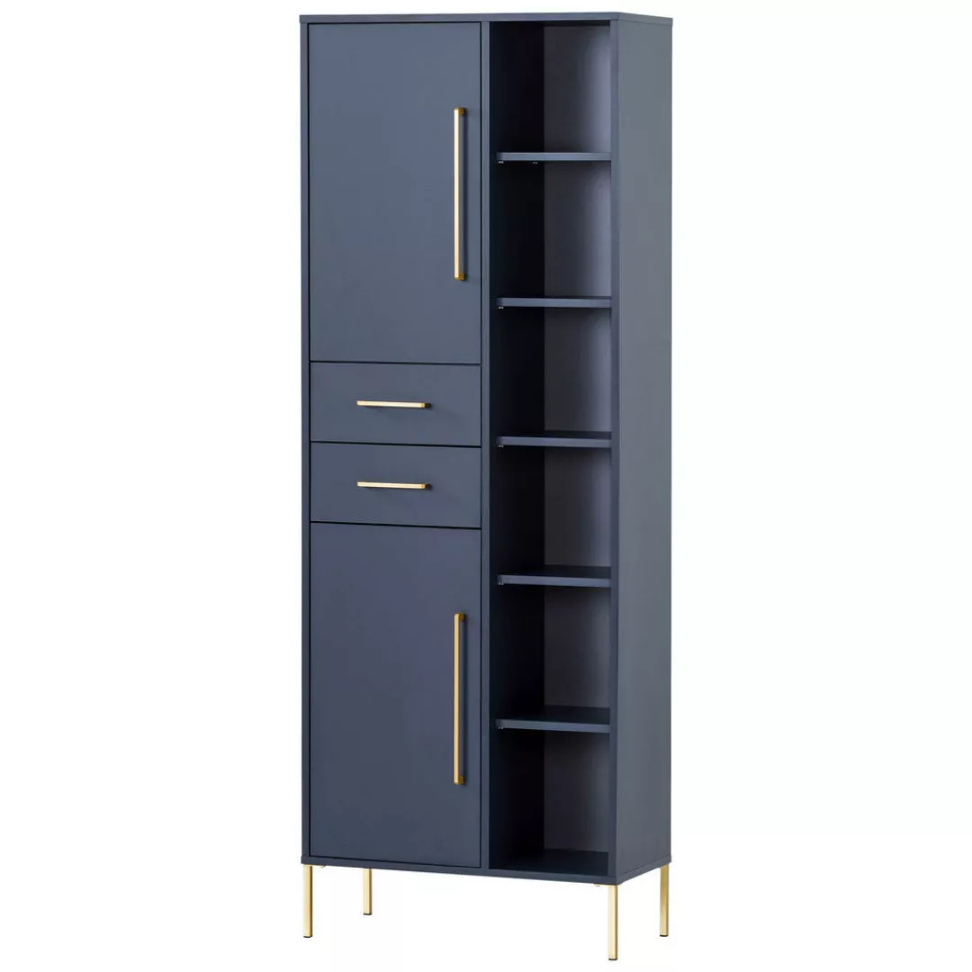 Hochschrank Kent dunkelblau B/H/T: ca. 67,1x184,3x33,1 cm günstig online kaufen