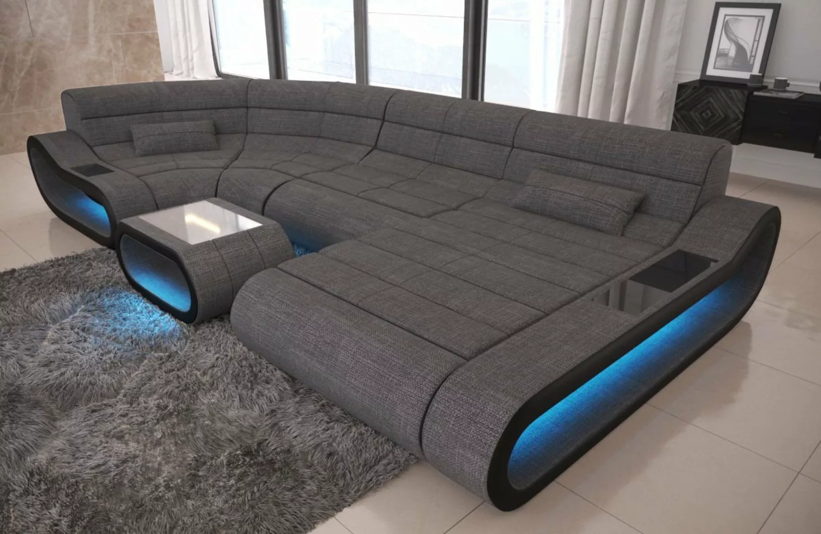 Sofa Dreams Wohnlandschaft Stoff Couch Polstersofa Concept U Form Stoffsofa günstig online kaufen