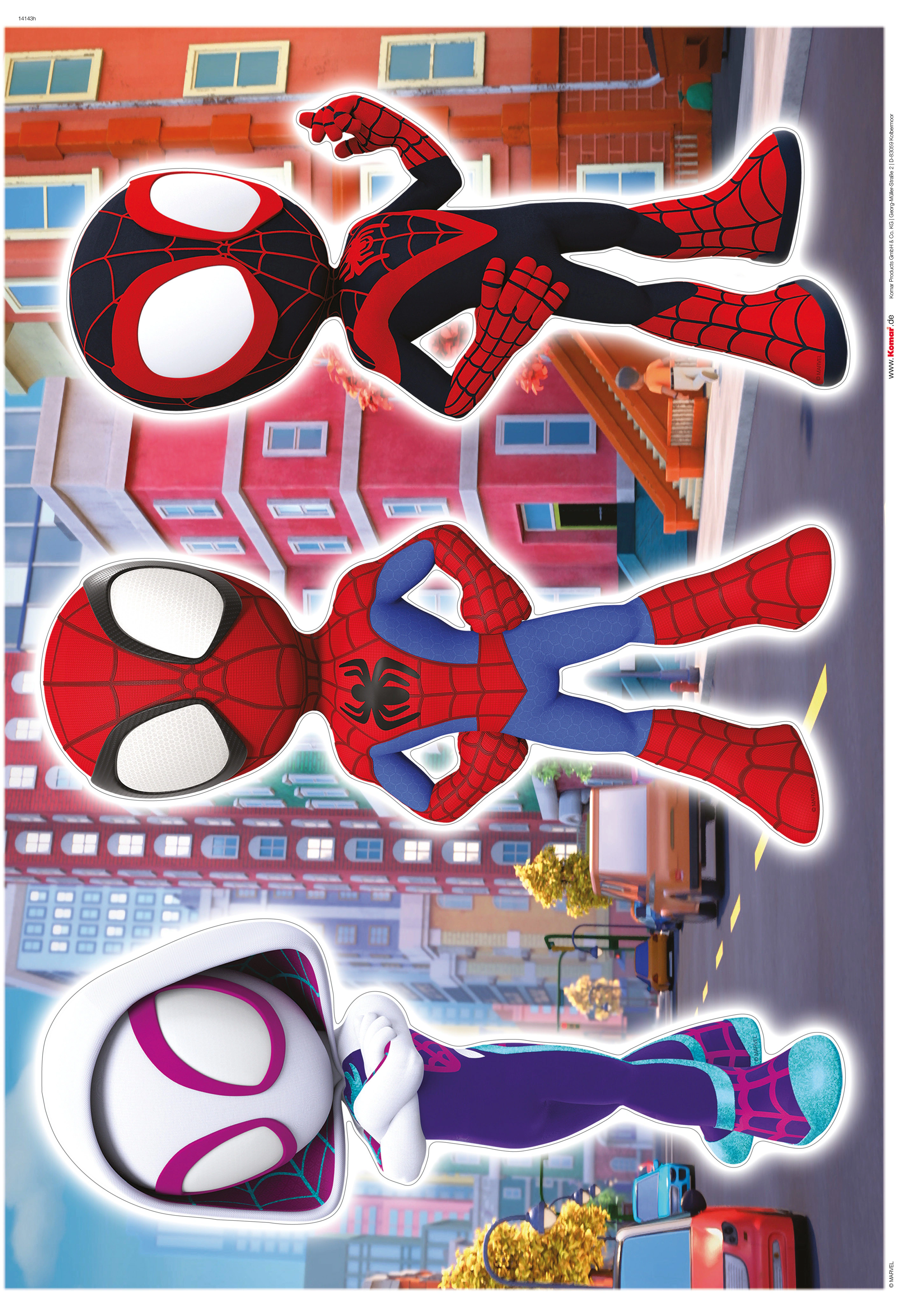 Komar Wandtattoo "Spidey and His Amazing Friends Trio - Größe 50 x 70 cm", günstig online kaufen