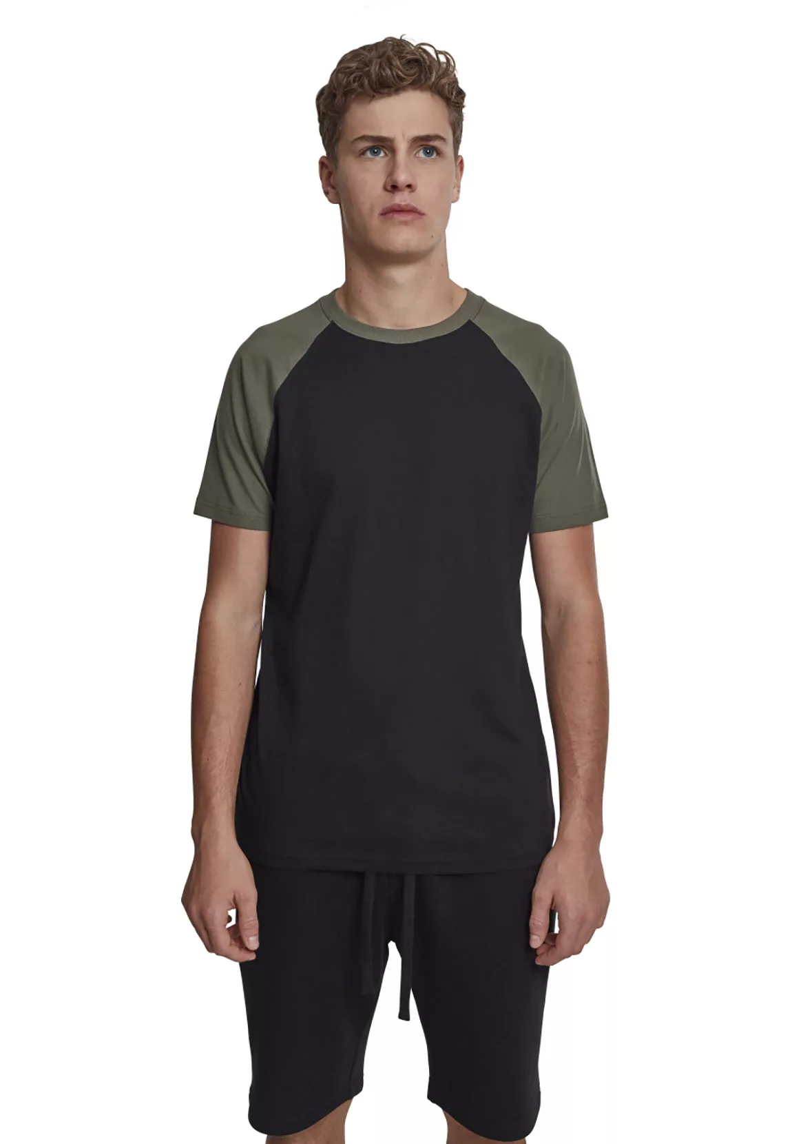 Urban Classics T-Shirt Herren REGLAN CONTRAST TEE TB639 Grau Dunkelblau Gry günstig online kaufen