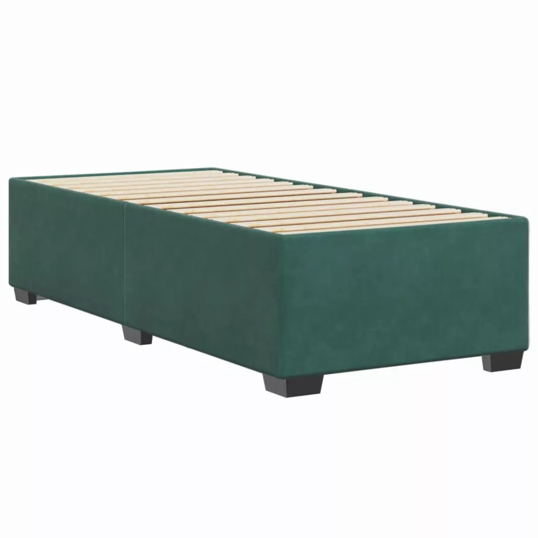 vidaXL Bett Bettgestell ohne Matratze Dunkelgrün günstig online kaufen