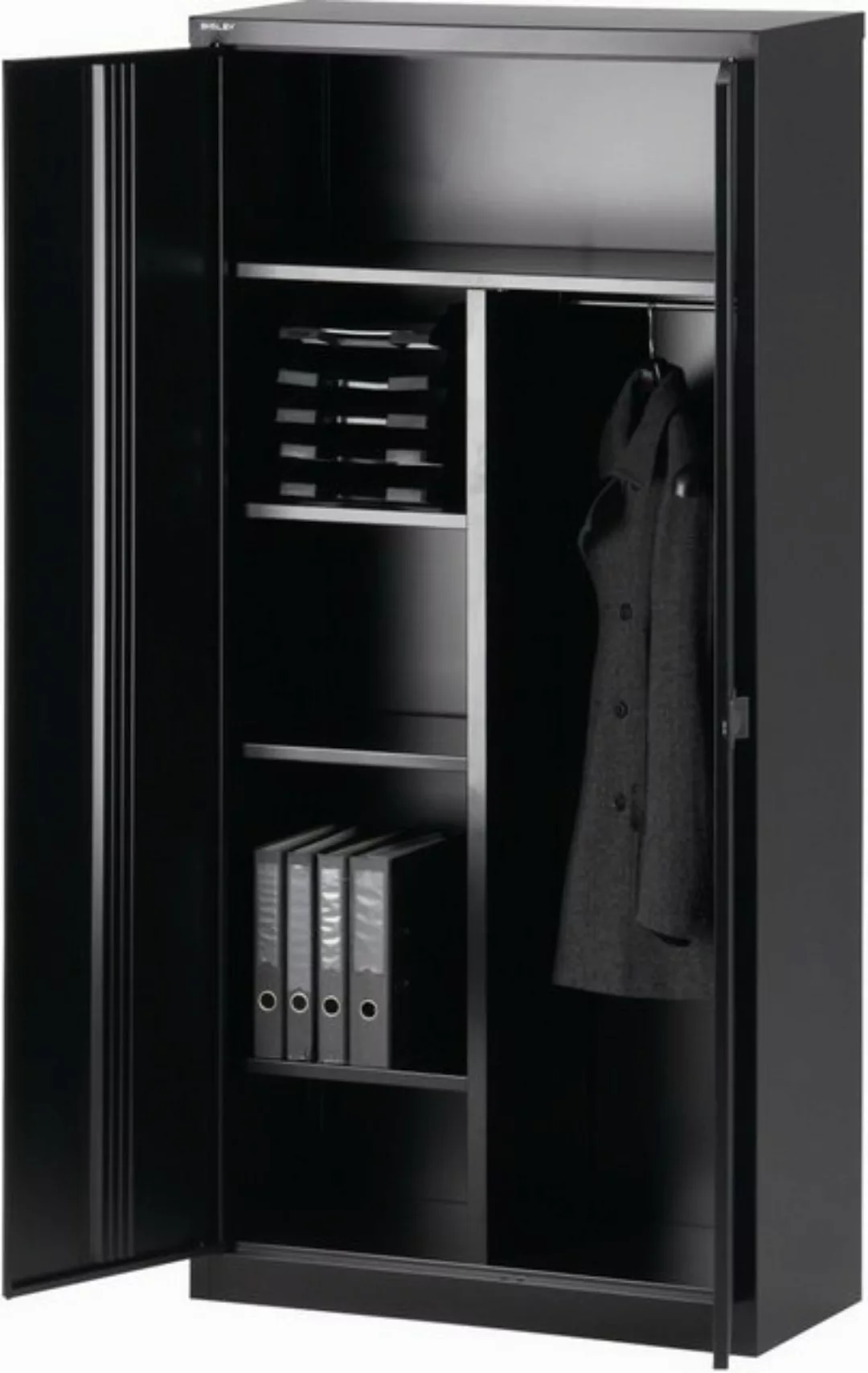 Bisley Aktenschrank Flügeltürenschrank Universal Stahl 5 OH 3 FB/1 Hutablag günstig online kaufen